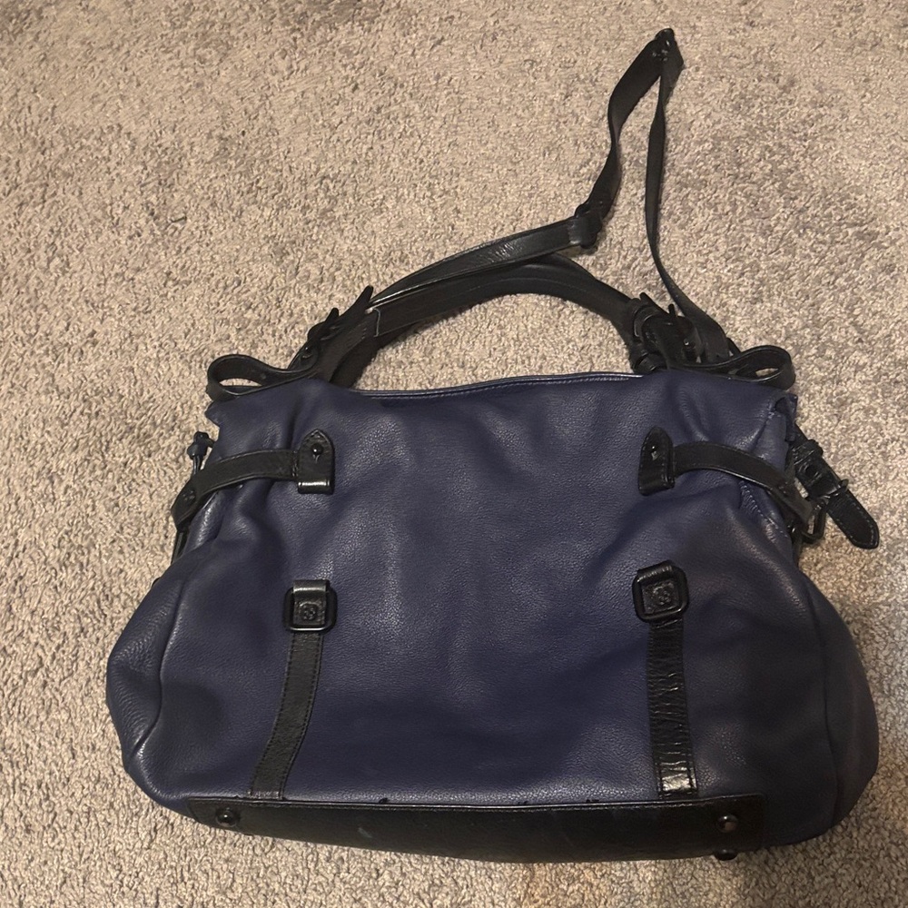 Elliott Lucca Navy and Black Sola Soft Tote Bag